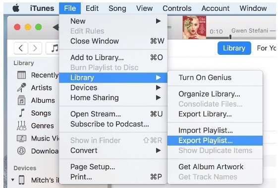 how can i choose a playlist from itunes for my powerpoint for mac